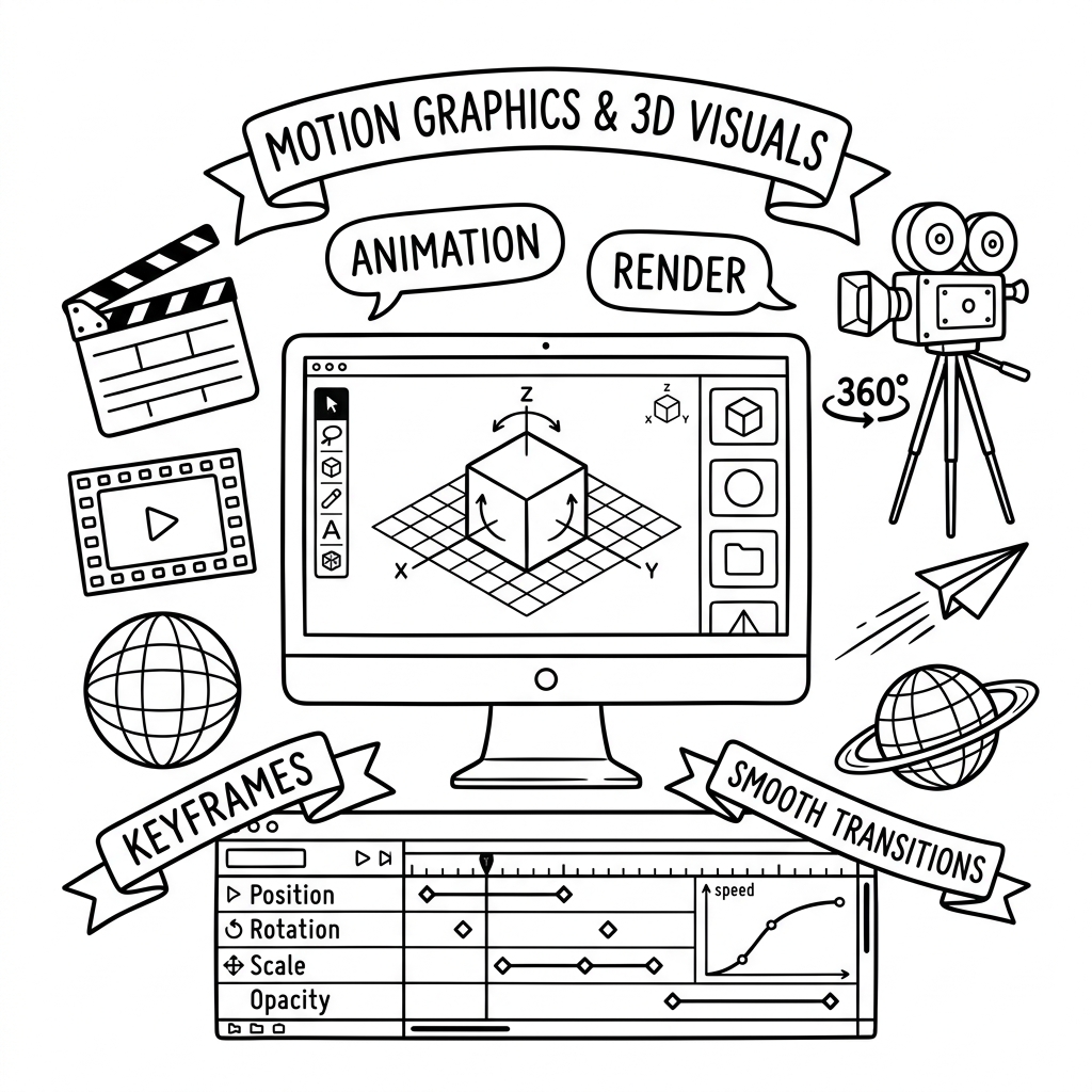Motion Graphics and 3D Visuals